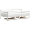 VidaXL Daybed with Drawers 90x200 Cm White Solid Pine Wood 3083680