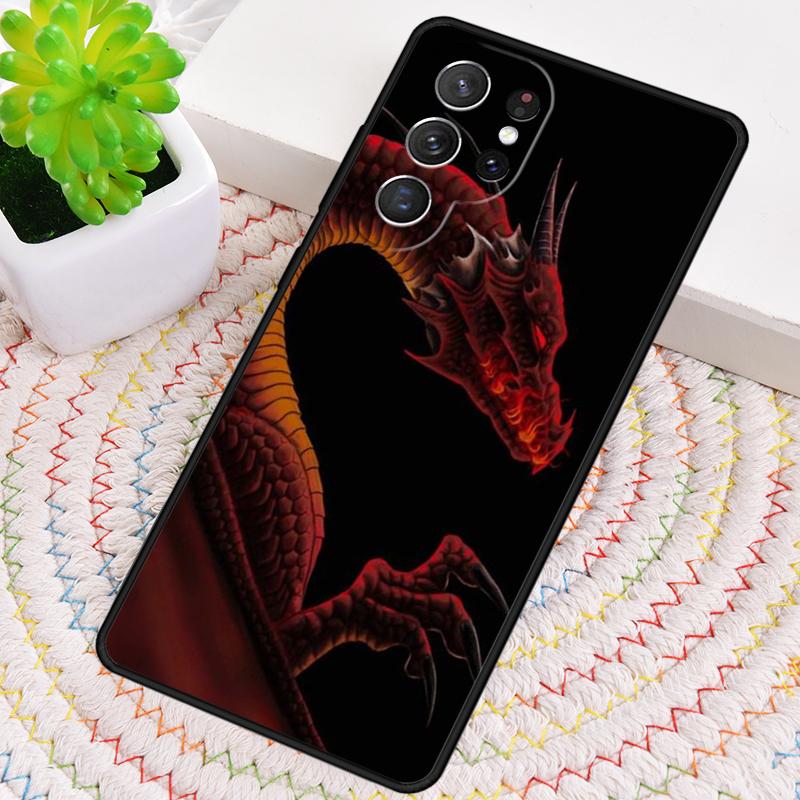 Красный Дракон Чехол из ТПУ для Телефона Samsung Galaxy note 10 pro S26 S25 S24 S23 S22 Ultra Plus S21 FE S20 Ударопрочный Чехол