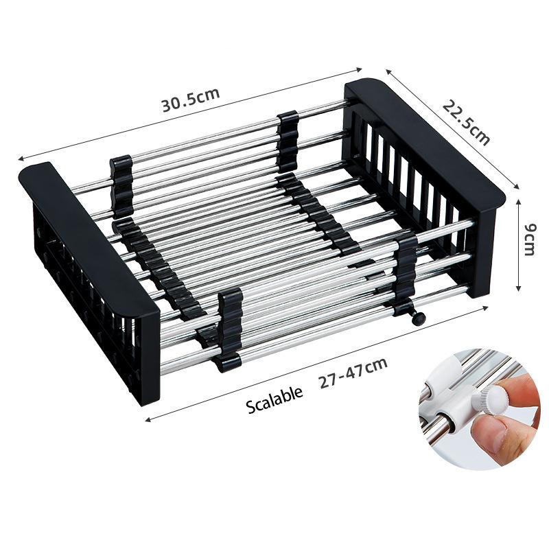 Сушилка для кухонной посуды над раковиной, стеллаж для сушки посуды, стеллаж для сушки посуды, органайзер, органайзер для раковины из нержавеющей стали, корзина для слива