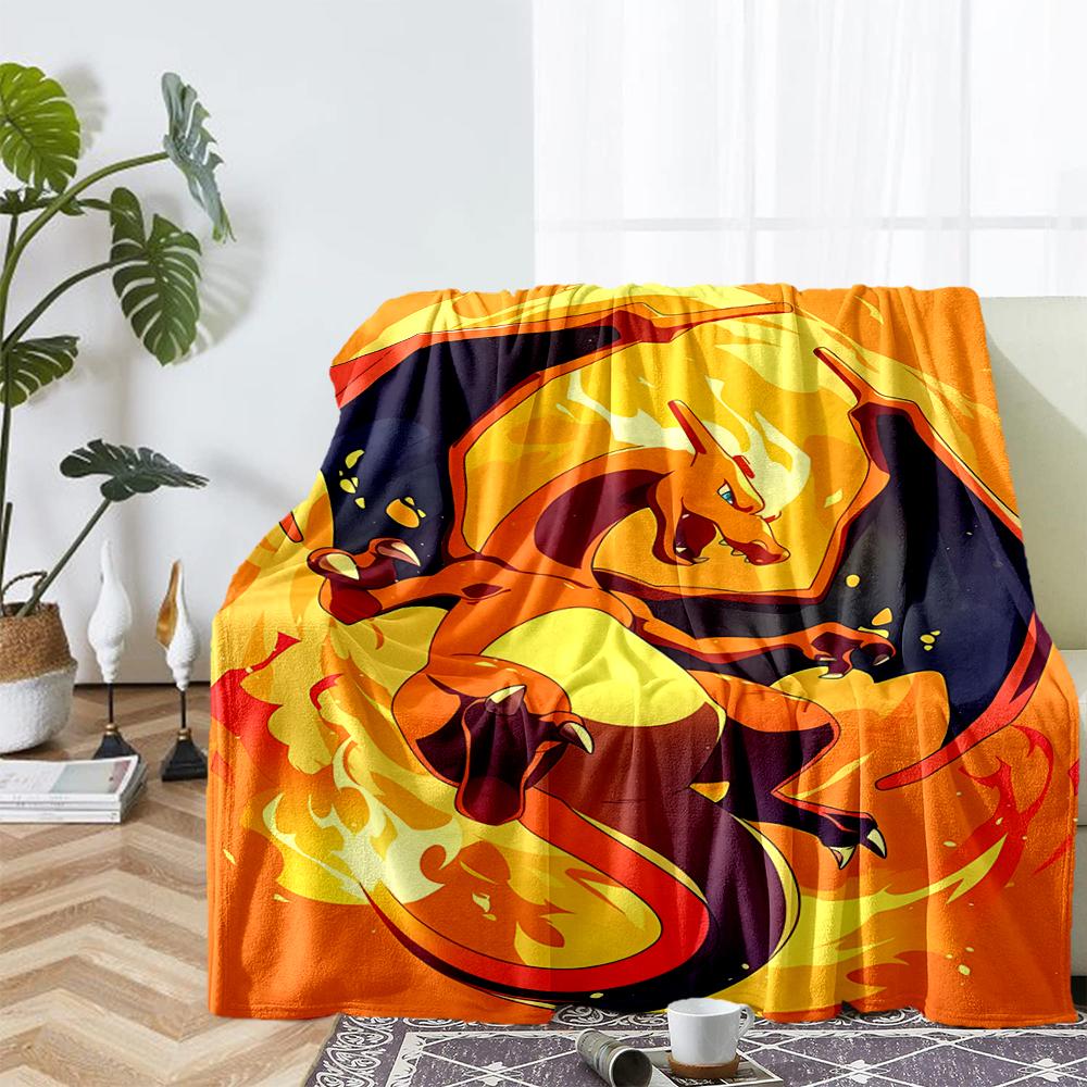 Pokémon Theme Printed Blanket - Perfect for Couch, Bed, Travel & Outdoor Use | Machine Washable, Cozy & Durable.