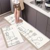 Kitchen Floor Bathroom Mat Anti-slip Laundry Room Mat Bedroom Carpet Living Room Floor Mat