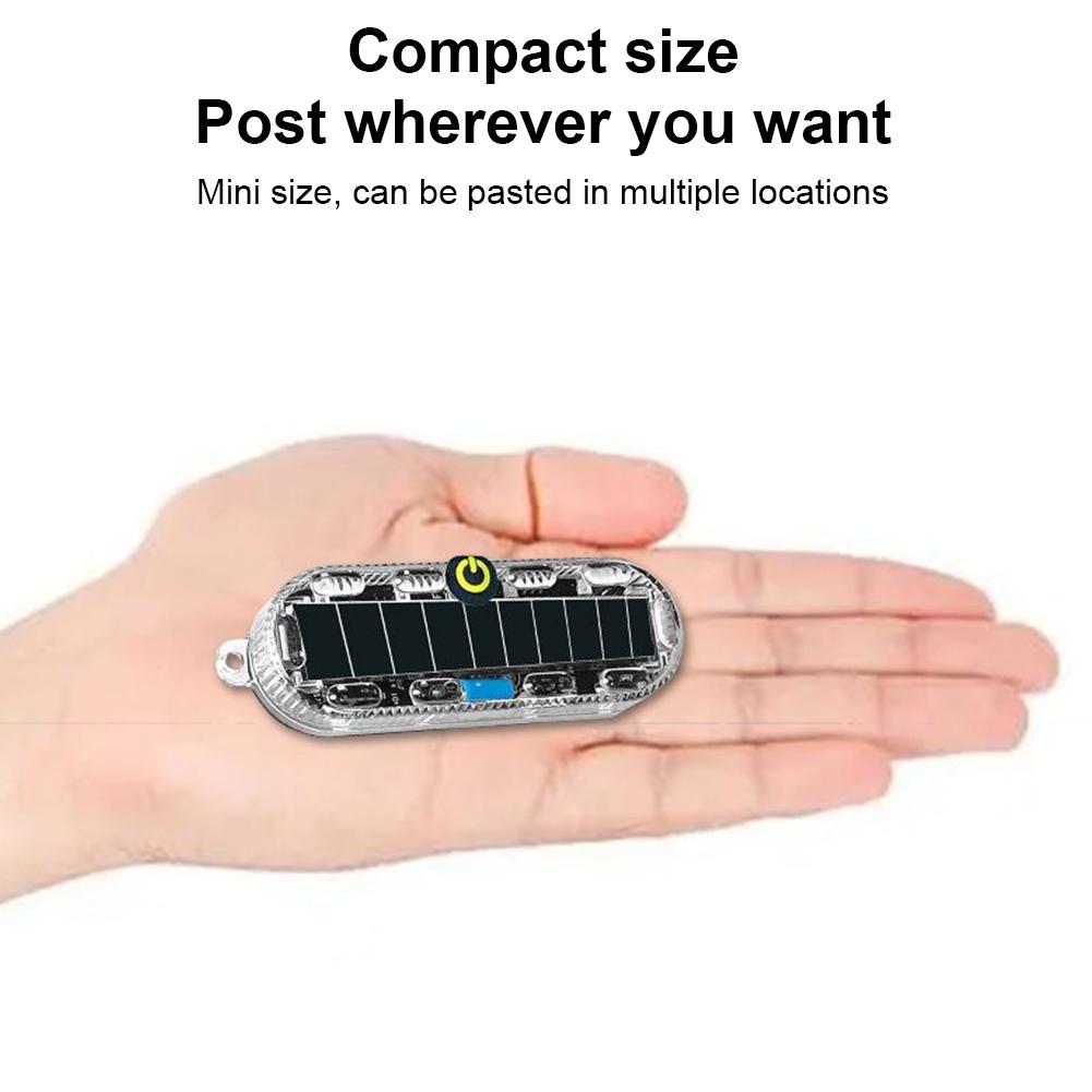 Солнечная Автомобильная стробоскопическая сигнальная лампа Автоматическое аварийное освещение Электрический мотоцикл Грузовик Тормоз Задний фонарь Водонепроницаемые мигающие огни