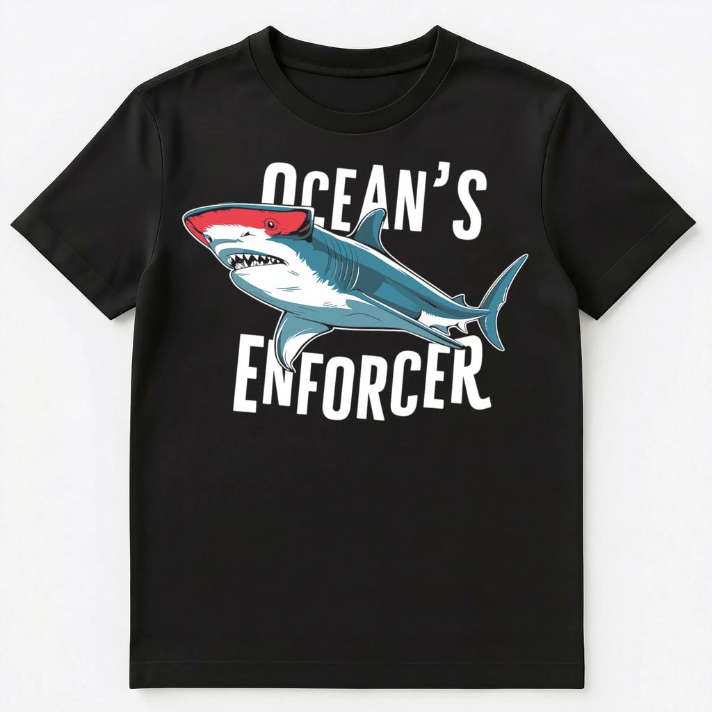 Funny Hammerhead Shark Oceans Enforcer Unisex T-shirt Tops Tees Unisex