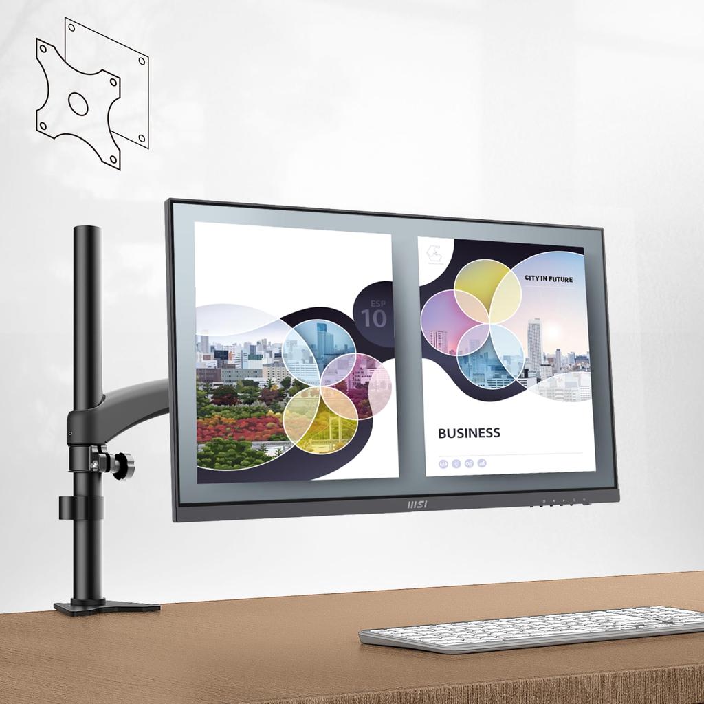 MSI PRO MP243XP IPS 1920 x 1080 Компьютерный монитор 100 Гц Адаптивная синхронизация HDMI DisplayPort VESA Крепление Регулируемый наклон Высота Динамик 1 мс Черный 24"