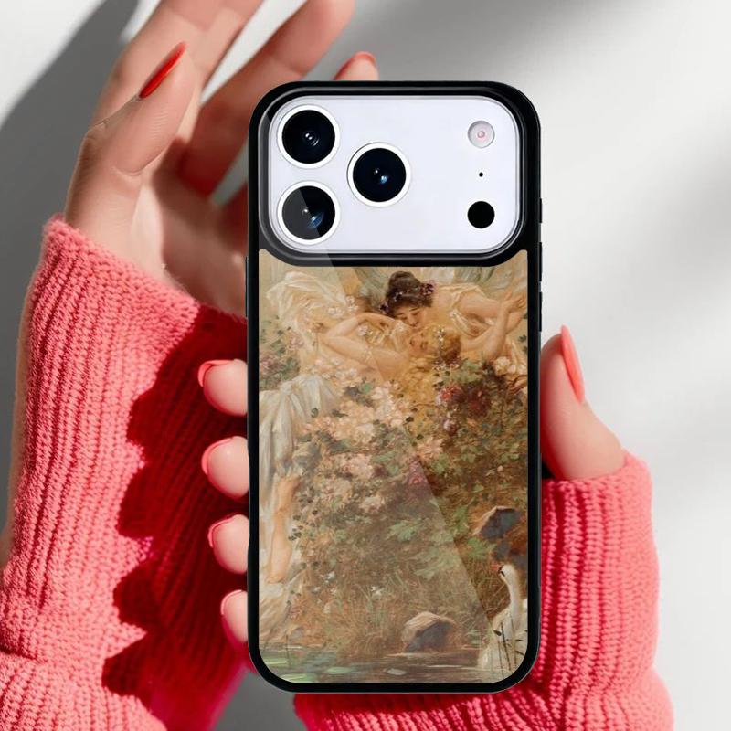 Чехол для телефона с картиной в стиле Ренессанс для iPhone 17 Air 16e 15 14 13 Pro Max Задняя крышка для 12 11 Pro Coque