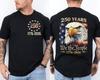250 лет Америки Патриотический флаг США 250-летний юбилей 1776 2026 Двусторонняя футболка