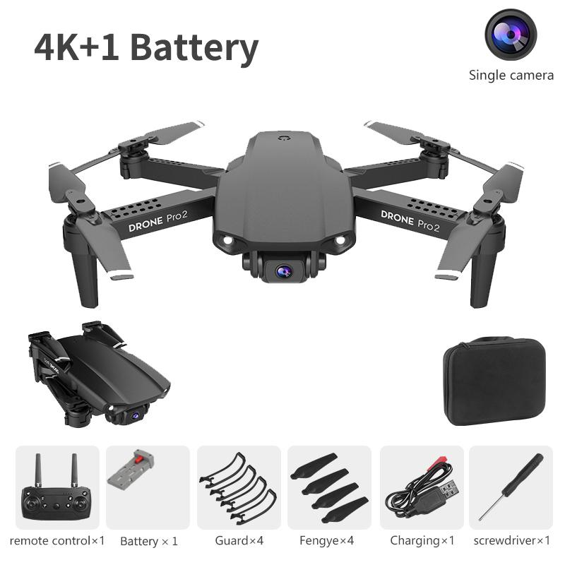 New E99PRO 4K FPV Mini Drone HD Camera RC Quadcopter Gravity Sensing Auto Follow Real-Time Transmission Mobile Control  Foldable