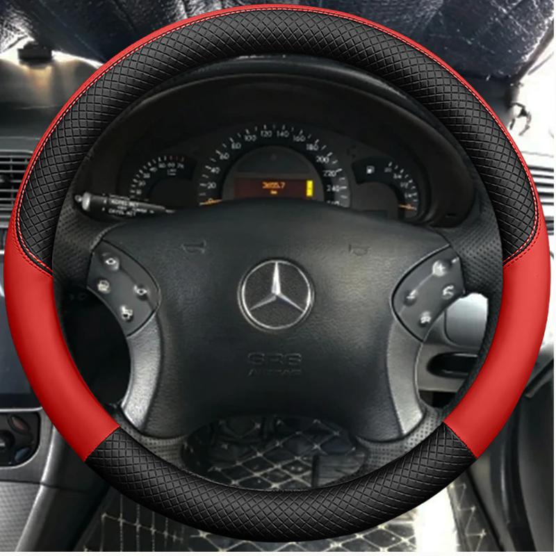 CQW1 Accessories Microfiber Leather DIY Car Steering Wheel Cover For Mercedes Benz W203 C-Class 2001-2007 Car Interior