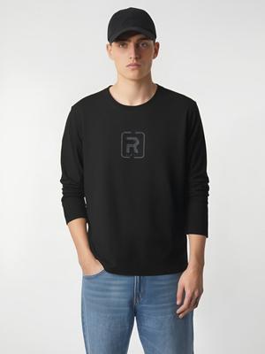 Футболка мужская зимняя модная с длинными рукавами Right Button Plus Size из чистого хлопка с круглым вырезом S-5XL