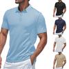 Европейская и американская летняя мужская мода Лацкан Повседневный Свободный Однотонный Короткий рукав