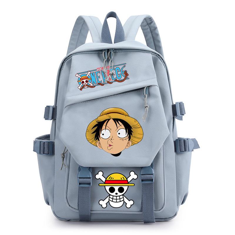 Рюкзак One Piece King с принтом, вместительный, для учеников начальной, средней и старшей школы.