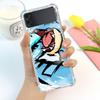 Роскошный чехол для Samsung Galaxy Z Flip 3 4 5G Funda Z Flip3 прозрачный ПК жесткий противоударный чехол для телефона с рисунком аниме покемон