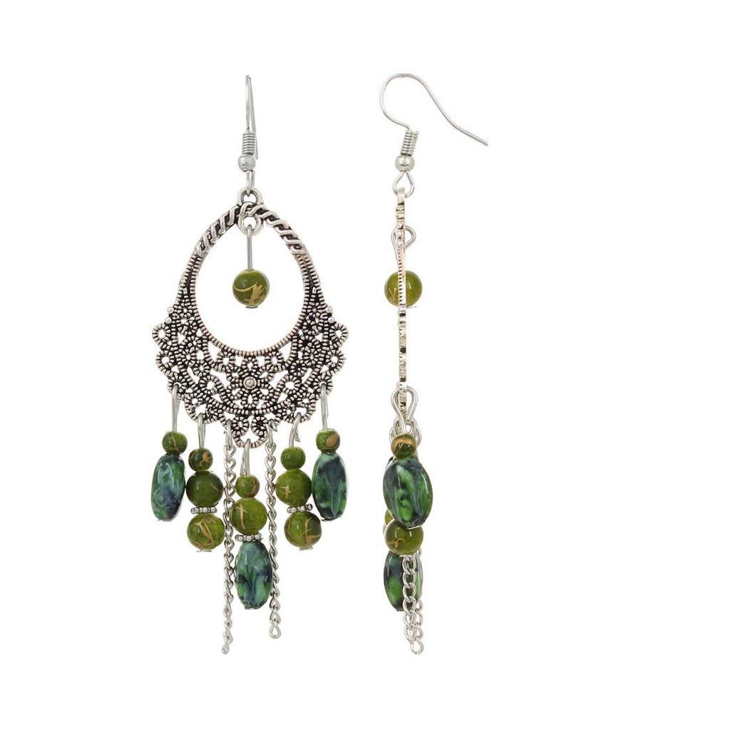 Модные новейшие богемные серьги из окисленного серебра для женщин и девочек