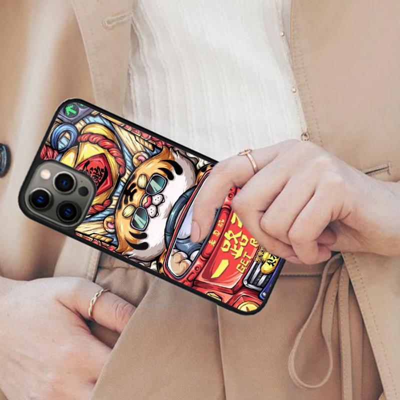Creative lucky money cat Magnetic Phone Case For APPLE iPhone 17 Air 16 14 13 12 Pro Max 15 Plus Wireless Charge MagSafe Cover