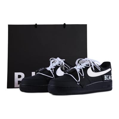 Air Force 1 07 Air Force 1 ПУ Устойчивые к истиранию Баланс Низкие Скейтбордические кроссовки Женские Черно-белые DD8959-001(Team55-S-BOX)