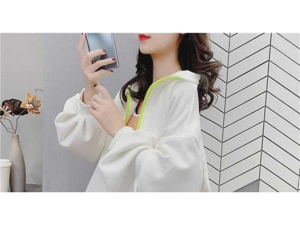 Женский тонкий кардиган-жакет: 2024 Новый однотонный свободный свитер с длинными рукавами для осени/зимы, модный стиль INS