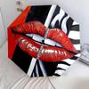 1PC lip theme Umbrella Portable Folding Umbrella Iron Frame Hole Bone Structure Outdoor Home Umbrella A22