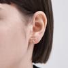 CRANNE 14K GF Сиреневые серьги-гвоздики с кубическим цирконием C24EGF212