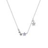 Ожерелье Sweet Temperament с микро-инкрустацией цирконием и звездой: Легкая роскошная цепочка Galaxy Clavicle для женщин