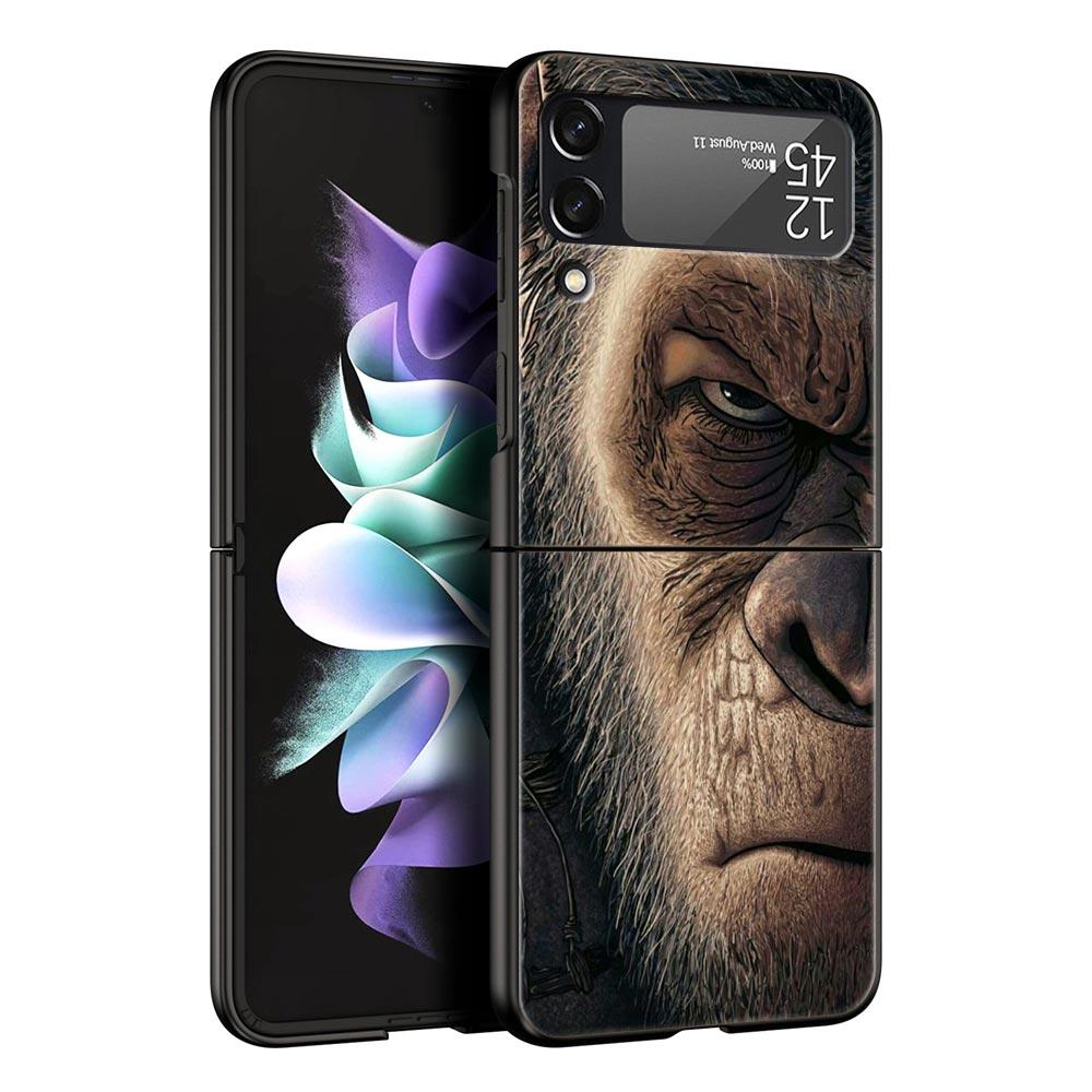 Чехол для телефона Z Flip 4 для Samsung Galaxy Z Flip 3 5G ZFlip3 Flip3 zflip Flip4 Черный Жесткий Чехол Лев Тигр король обезьяна животное Ракушка