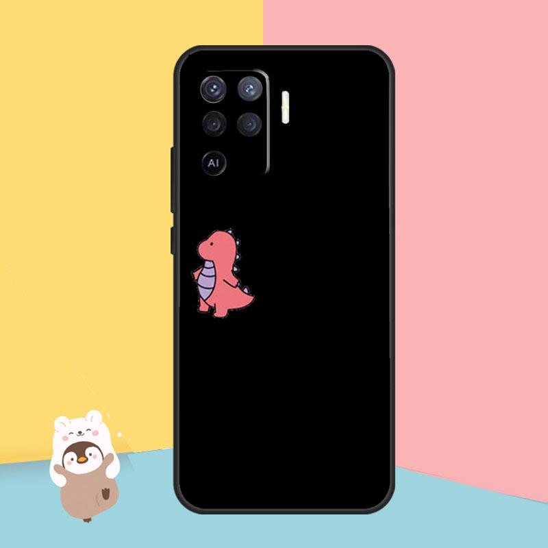 Милый мультяшный чехол с изображением пары динозавров для OPPO Find X5 X3 Lite Pro A15 A16 A52 A72 A5 A9 A31 A53 A83 A93 A54 A74 A94