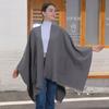130*150cm Shawl Wraps for Women with Pockets, Elegant Cashmere Feeling Wraps, Open Front Pashmina with Tassel Scarf Blanket for Spring Fall Winter
