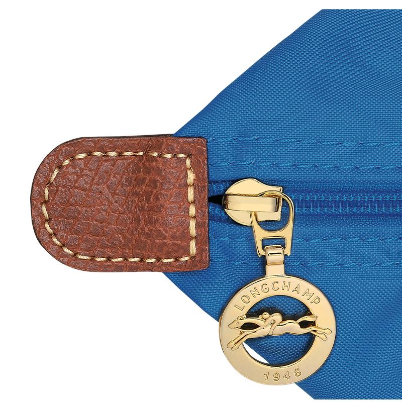 Longchamp Сумка-тоут Le Pliage 28 на длинной ручке из канваса и кожи Женская тоут Кобальтово-синий 2605089P78