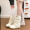 Увеличение внутренней высоты Европейский и американский стиль Birkenstock короткие ботинки женские новые осенние брюки с манжетами ботильоны пряжка модные ботинки