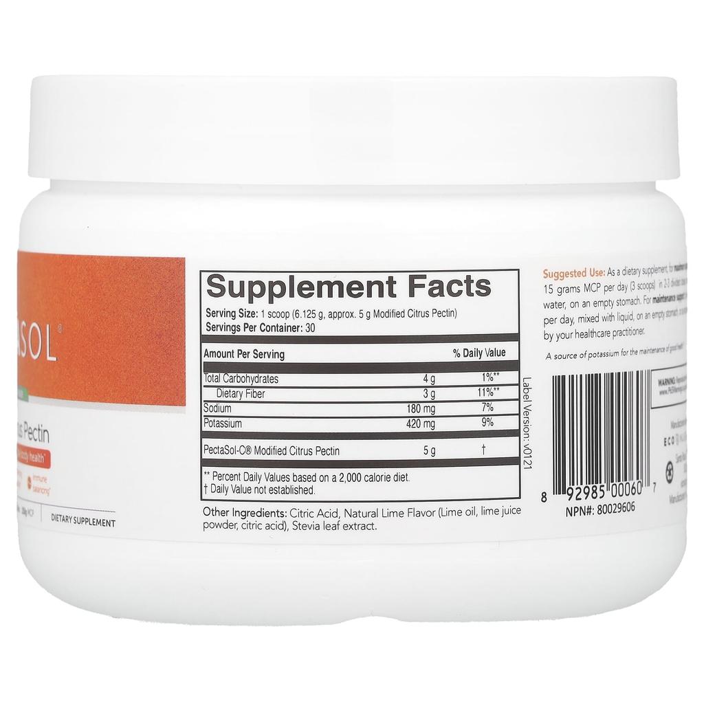 Пектасол® Модифицированный цитрусовый пектин, Настой лайма, 184 г (6.48 унц)