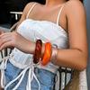 Vintage Acrylic Wide Bracelet Retro Geometry Geometric Irregular Bangle  Daily