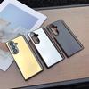 Однотонный чехол для телефона Samsung Z Fold 7/6 3/4/5, Акриловый, Зеркальная отделка, Полностью закрывающий, С защитой шарнира