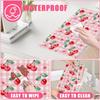 Pink Cherry Spring Flower Placemats Set of 6,12x18 Inch Linen Place Mat Washable Stain Resistant Table Mats