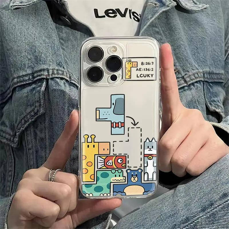 Cute Animal Cartoon Little Pig Case for IPhone 15 14 13 12 11 16 17 Pro Max IPhone 15 14 16 Plus Shockproof Transparent Cover