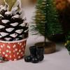 Vaguelly 7pairs Mini Santa Claus Shoes Model Decorative Dollhouse Accessories Realistic Christmas Boots for Mini Decoration for Craft Displays