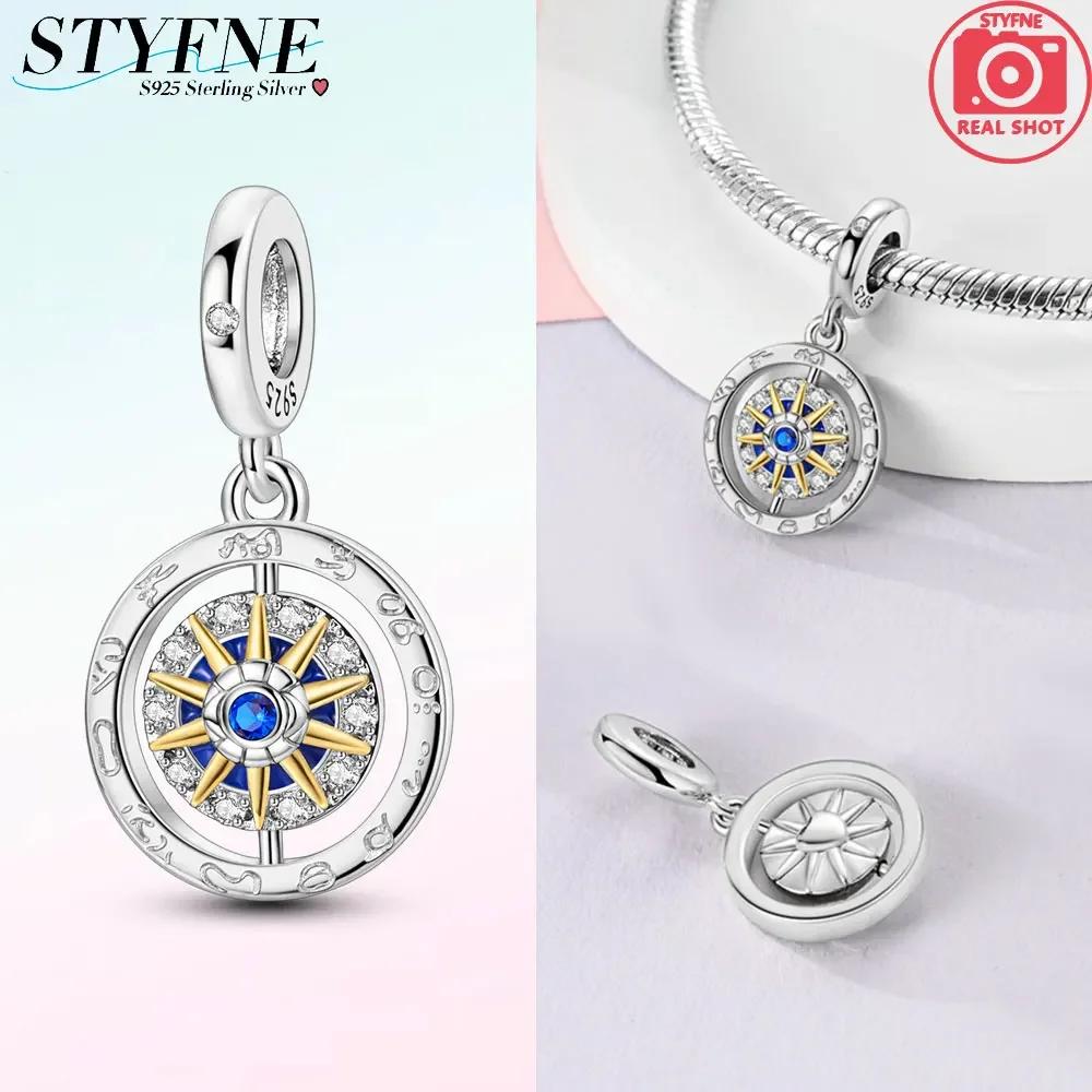 Authentic Original Charm Bead Components Brown Bear Pink Zircon Blue Heart Lucky Fortune Bead Components Compatible With Bracelet High Quality Fine