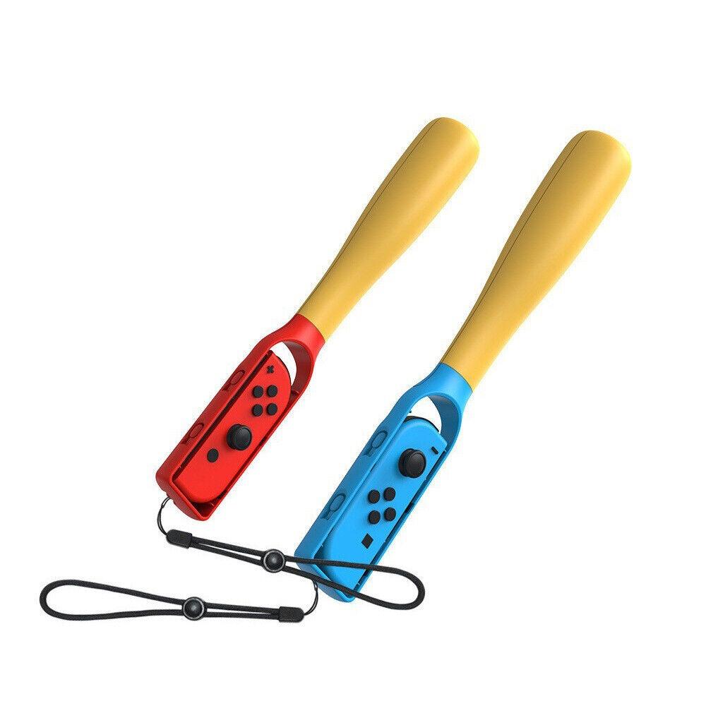 2Pcs Baseball Bat Handle Grips, TSV Baseball Stick Game Accessories Fit for Nintendo Switch/Switch OLED Joy-Con, Somatosensory Sports Game