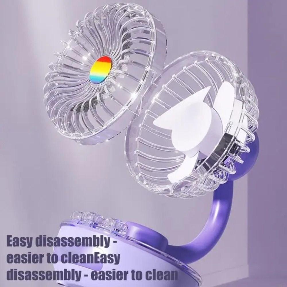 Compact Design Rechargeable Mini Table Fan Portable Personal Cooling Fan  Desktop Placement