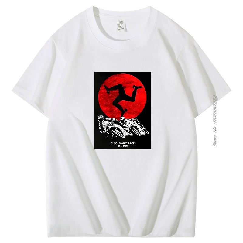 Fashion New Isle Of Man Tt Races Tshirt Summer Harajuku Streetwear Cotton Short Sleeve Tshirts Tees Tops Mens Clothing