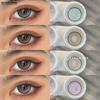 Новые цветные контактные линзы 1 пара модных фиолетовых годовых линз серые натуральные цветные контактные линзы зеленые линзы цветные бьюти-линзы