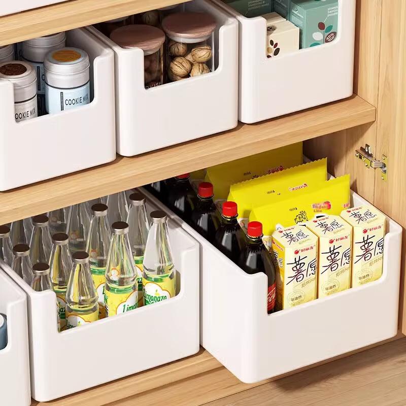Jiadu Cabinet Storage Box, Snack And Miscellaneous Storage Basket, Household Kitchen Organizer, Desktop Right-Angle Storage Container