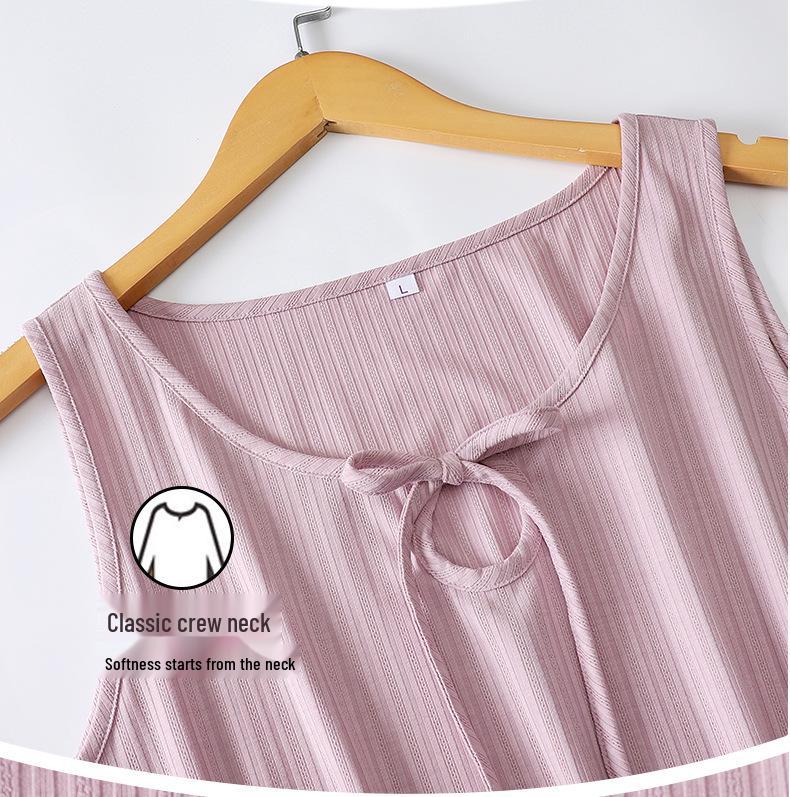 Женская летняя майка-ночнушка - Прохладное и свободное платье-пижама большого размера