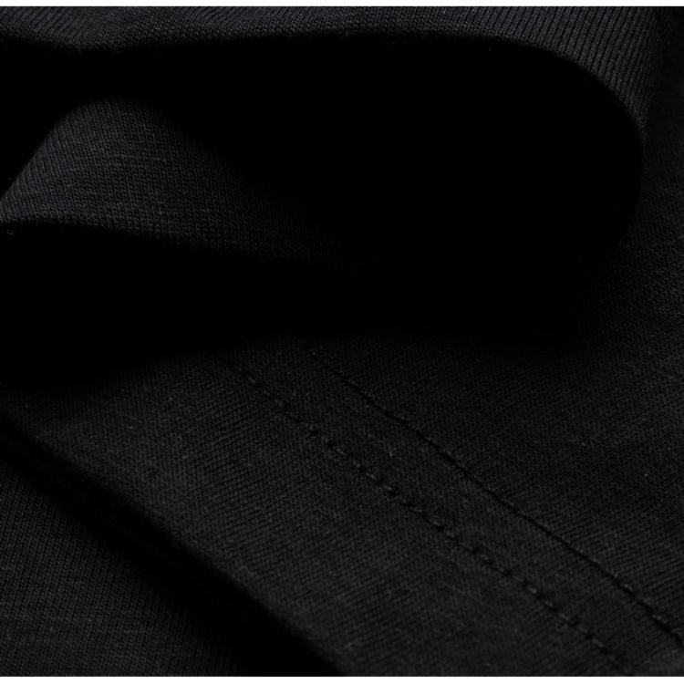 Li-Ning Удобная дышащая свободная футболка с коротким рукавом и принтом букв Wade Series, мужские топы, черная, AHSU169-1