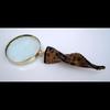 Antique Magnifying Glass Magnifier With Goat Horn Handle For Reading Paper