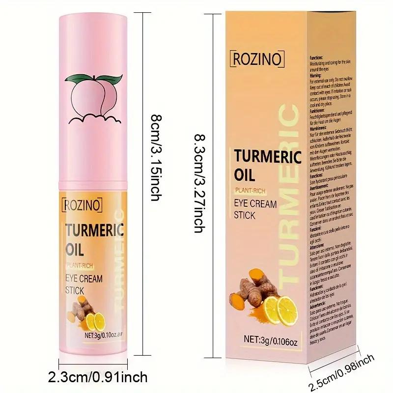 3 г крем-карандаш для глаз с маслом куркумы разглаживает мелкие морщины, устраняет женские мешки под глазами, гиалуроновая кислота, омолаживает, укрепляет кожу