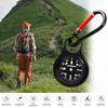 Pocket Compass Keychain Zinc Alloy Camping Hiking Mountaineering Orienteering Compass Waterproof Mini Outdoor Adventure Navigation Tool