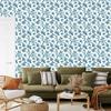 Blue Flowers Wallpaper White and Azure for Living Room and Bedroom 50x1000
