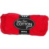 Ball of Cotton Yarn - 50 G - Bright Red - 100% Cotton