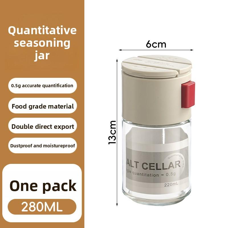Стеклянная емкость двойного назначения для соли и специй с функцией измерения для хранения кухонных приправ