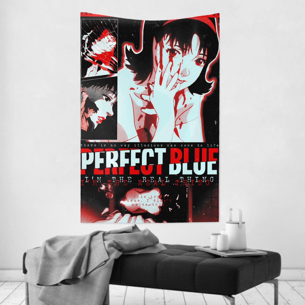 Комиксы Аниме MMystery Perfect Blue Гобелен Декор комнаты Настенная ткань Вечеринка Подвесной фон Декор комнаты Детская комната