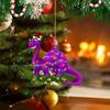 Acrylic Christmas Tree Dinosaur Pendant 2D Dinosaur Hanging Decoration  New Year